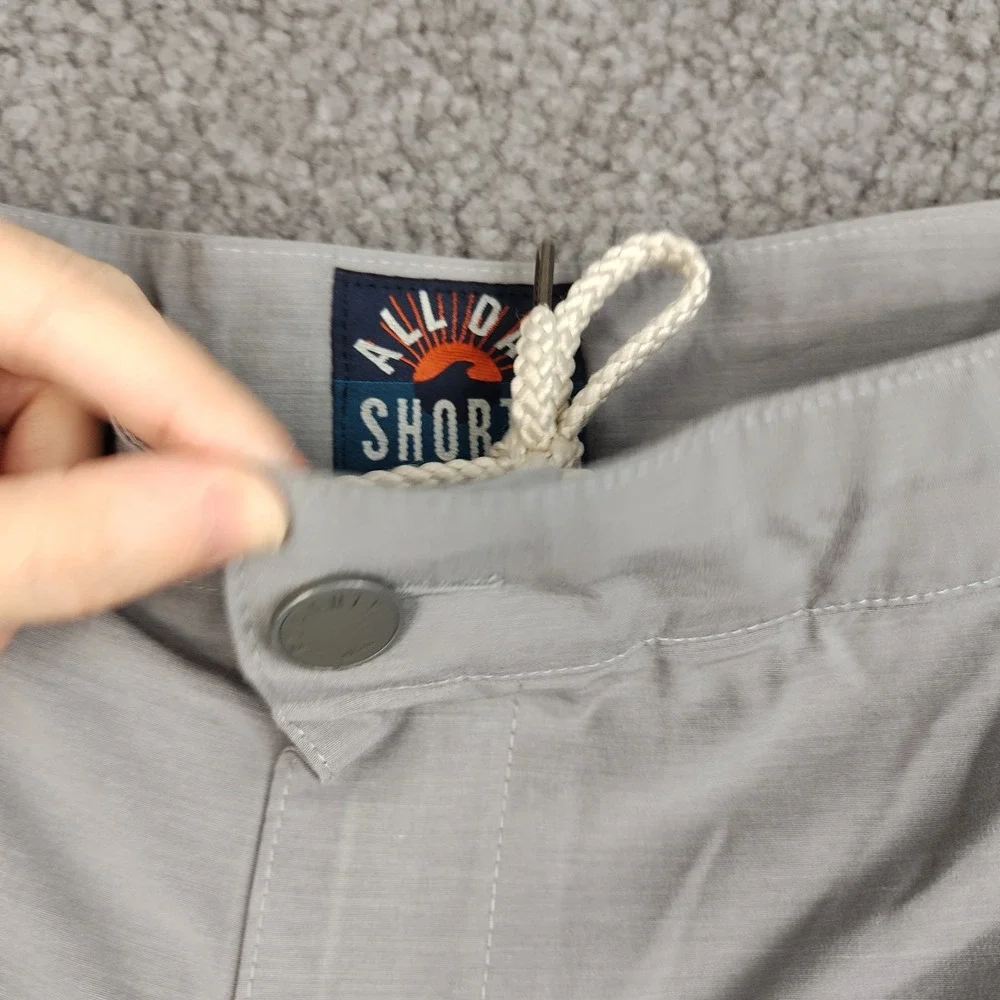 Faherty All Day Shorts Mens 31 Gray Hybrid Stretch Recycled Quick Dry